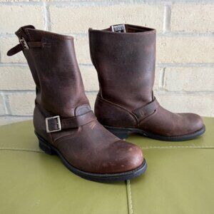 Frye Engineer 12R boot brown leather size US Womens 11 good used condition